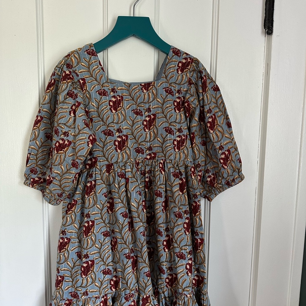 Darling square-neck girls’ Pink Chicken dress